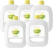5-Pack Robot Mop Cleaning Solution Lemon and Basil Scent (930ml), Multi-Surface Floor Cleaner, Compatible with Narwal Freo, Freo X Ultra, J4, J3, J2