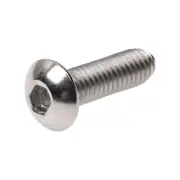 Hex Socket Button Cap Head Screws Bolts, M5 x 16mm 304 Stainless Steel Metric, Hexagon Coarse Threaded Machine Fully Thread Allen SUS Storage