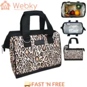Insulated Lunch Bag Sachi Food Storage Portable Tote Container - LEOPARD PRINT