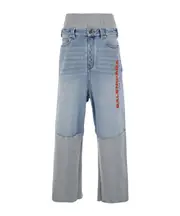 Panelled casual pants S,XS Light blue