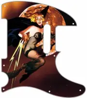 Telecaster Pickguard Custom Fender Tele 8 Hole Guitar Pick Guard Witchcraft Moon