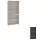 Solid Wood Pine Highboard Buffet "HAMAR" Sideboard Organiser Dark Grey/White vid