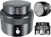 [carrottimes] Espresso Tamper 51mm, Adjustable Depth Coffee Tamper with Calibrated Spring Loaded, 304 Stainless Steel Palm Tamper Tool, fits 51mm Portafilter Basket (Black)