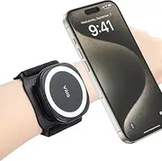 VRIG 360 Rotatable Magnetic Wristband Phone Holder, Wristband Cell Phone Holder, Magnetic Phone Holder, Compatible with magsafe iPhone 16 15 14 13 12 Pro Max Plus Mini