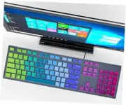 Keyboard Cover Skin for Dell KM636 Rainbow(for Dell KB216 KM636 Keyboard)