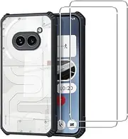 Case for Nothing Phone 2a/2a Plus + [2 Pack] Screen Protector, Electro-weideworld Ultra Thin Shockproof Protective Phone Cover