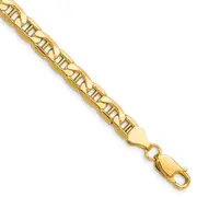 14K Yellow Gold 6.25mm Semi-Solid Anchor Chain
