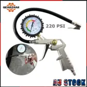 Tyre Pressure Gauge Air Tire Inflator Meter Car Pump Hose Compressor 220 PSI AU