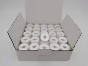 Prewound Bobbin, Size M, Style M, White, 75pcs per Box, Plastic Sided, 40S/2