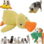 Calming Duck Dog Toy, Crinkle Squeaky Plush Puppy Chew Toys for Teethin, Calming Duck Durable and Soft, Interactive Dog Toys for Dogs Indoor Puppy