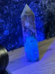 2.72 Pound Volcano Agate Tower (B)Stunning Natural Crystal Uv Reactive