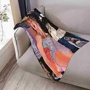 Music Throw Blanket Superstar Flannel Blanket Lightweight Soft All Season Taylors Blanket for Party Outdoor Sofa Decor Gifts for Fans 40 “X50” (Pink)