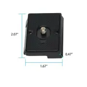 2pcs for Manfrotto 200pl-14 RC2 323 Quick Release Plate 1/4" Screw Tripod Camera