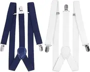 [COLLBATH] Clip on Suspenders for Men 2 Pcs Strong Y-shape Dress Suspenders Carpentry Suspender for Organizing Papers Photos