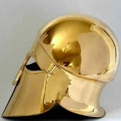 Medieval Greek Helmet Corinthian Helmet Brass plating Helmet Knight TR10