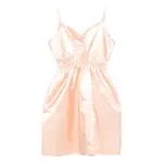[Miu Miu] Miu Miu Satin Spaghetti-strap Mini Dress 38 IT ORANGE