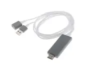 4K USB Powered USB to HDMI Converter Adapter HDMI Male to USB Female Port White