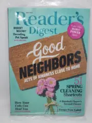Readers Digest, May 2022 Issue, Sealed, Brand new Good Neighbors 51 Spring