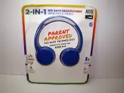 Altec Lansing 2-In-1 Bluetooth Kids Safe Headphones Blue New Sealed