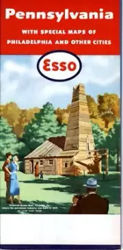 1959 Esso Road Map: Pennsylvania NOS
