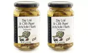 Gourmet Artichoke Hearts with Bay Leaf & Chili Pepper 2 Glass Jars Net Wt. 12oz.