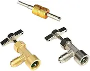 JECOMPRIS 1 Set Self Sealing Can Opener with Valve Core Removal Tool Durable Shaped Handle for Easy Use Tough Conditions Versatile Opener for Refrigerants