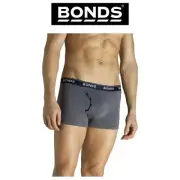 Mens Bonds Guyfront Trunk Cotton Stretch Seamfree Charcoal Classic Sport MZVJ