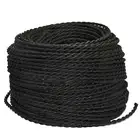 Twist Fabric Braided Cable -Black Lighting Flex Cord Electrical 2 3 Core Vintage