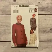 Butterick 3239 Sewing Pattern Jacket Collar Princess Seams Bust 32-36 UNCUT