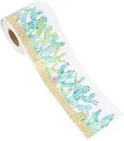 TEHAUX 1Roll Cactus Bulletin Border Decal Decorative Trim for Classroom Office Playroom for Chalkboard Notice Board Decoration Attracts with Fun Patterns