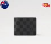 Louis Vuitton Slender Wallet Damier Graphite Canvas Dark LV Logo BRAND NEW