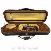 Great / Enhanced 4/4 Foamed/Oblong Shape Black Violin Case+Free violin String