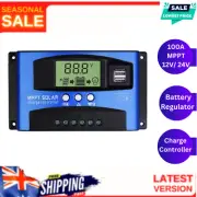 100A MPPT 12V/ 24V Solar Panel Battery Regulator Charge Controller Auto Tracking