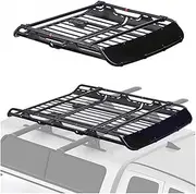 Broken Net Roof Luggage Rack SUV Car Car Luggage Rack Cross Rail Off-Road Vehicle Universal Travel Basket(Style A)