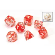 Sirius Dice - Red Cloud Resin Dice Set 7