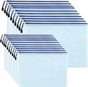 ‌20Pack Waterproof Zipper Pouch A4/A3 - Translucent Document File Folder for Office, School, Travel Supplies‌
