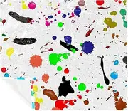 Bedding Fleece Blanket, Decorative for Bedroom Sofa Floor, Modern Abstract Art Colored Splashes of Ink