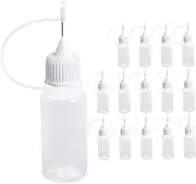 WOONEKY 15pcs Pointed Mouth Empty Bottle 10ml Glue Bottle Squeeze Bottle Oil Filling Bottle Paint Suit Painting Tip Glue Bottle Paint Daubers Translucent Bottled or