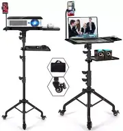 Projector Tripod Stand with Wheels Adjustable Height Laptop Tripod Stand Treadmi