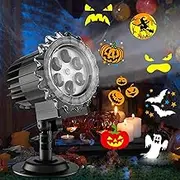 Christmas Projector Lights, Halloween Projector Lamp with 16 Slides, IP44 Waterproof Snowfall Projector Lights, Rotatable Holiday Projector Light, LED Projector Lamp for Indoor Outdoor