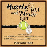 [BAYLAY] Softball Gifts for Girls - Ideal Softball Gifts Adjustable Charm Bracelet Silver Softball Charm Fashionable Bracelets for Women Man
