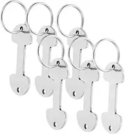 [JEWEDECO] 6pcs Shopping Cart Token Keychains Practical Insert Coin Keyring for Grocery Trolley Compact and Easy to Carry Keychain Holders present for Family and Friends