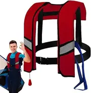 Snorkel Vest for Adults,Unisex Adult Life Vest - Nylon Adult Life Vest Automatic Inflating, Portable Buoyancy Jacket Snorkeling Vest for Paddle Board, Floating