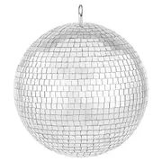 Mirror Disco Ball 295 mm Silver Party Disco Ball with Hanging Ring