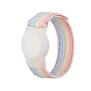 Protective Case for Air Tag GPS Tracker Holder with Nylon Bracelet-Rainbow B
