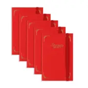 Eternity Ninety Flat Book 100% Cotton 8"" x 10"" (Portrait - Stitch Bound) Red