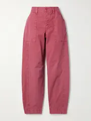 [Matteau] Matteau - Cotton-twill Straight-leg Cargo Pants - Pink - 2 2 Pink
