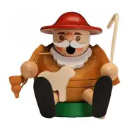 Shepherd Sitting German Cone Incense Smoker 3 Inch Tall Miniature Incense Burner