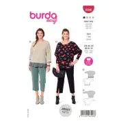 NEW Burda 6098 Misses' Top with Kimono Sleeves Pattern By Spotlight