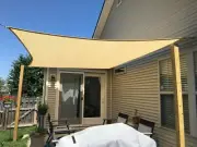 Ifenceview Beige Rectangle 20'x24' UV Sun Shade Sail Pool Canopy Awning Outdoor